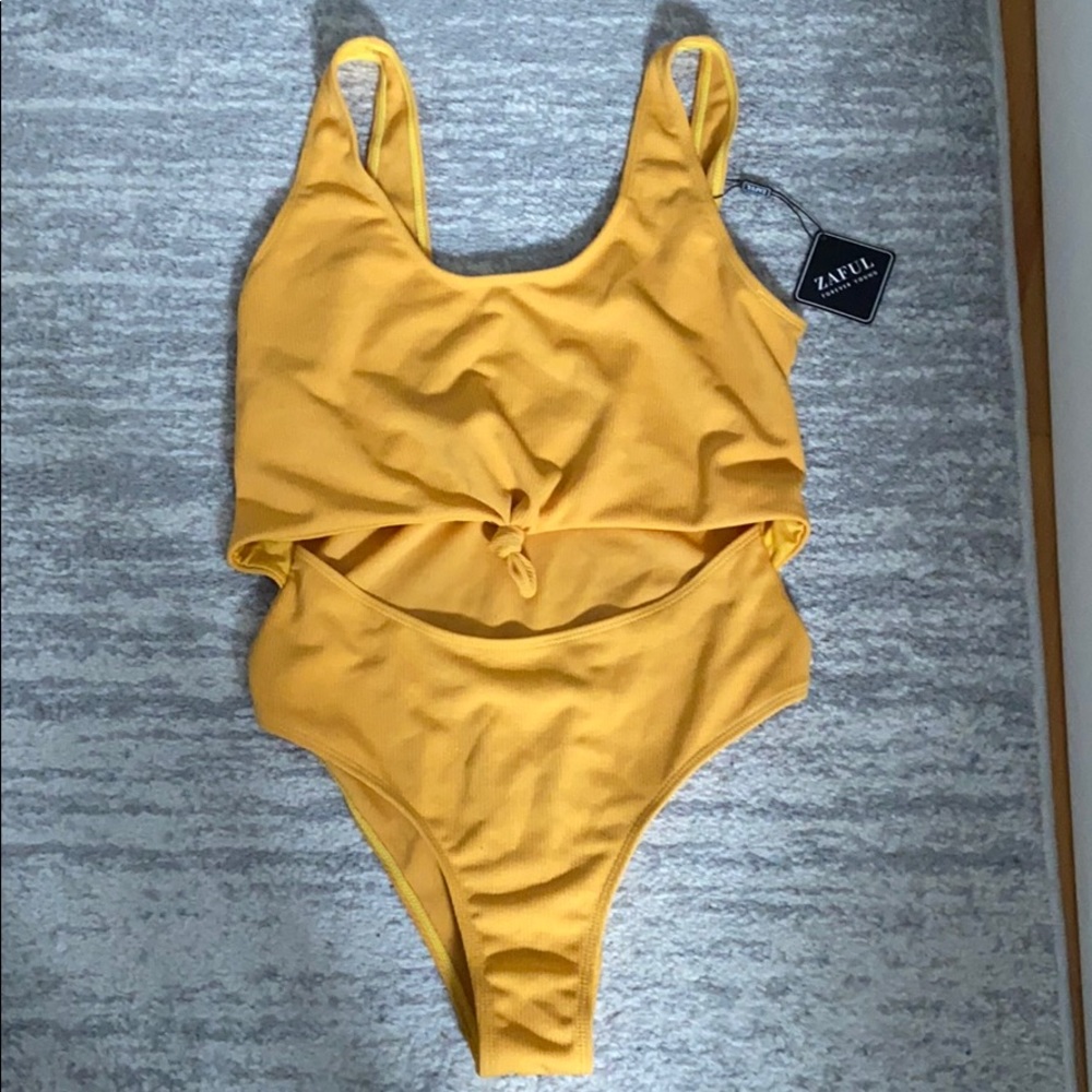 Yellow Cutout One Piece